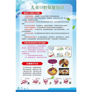 海报印制展板写真贴纸素材牙科医院儿童口腔保健知识宣传kt板