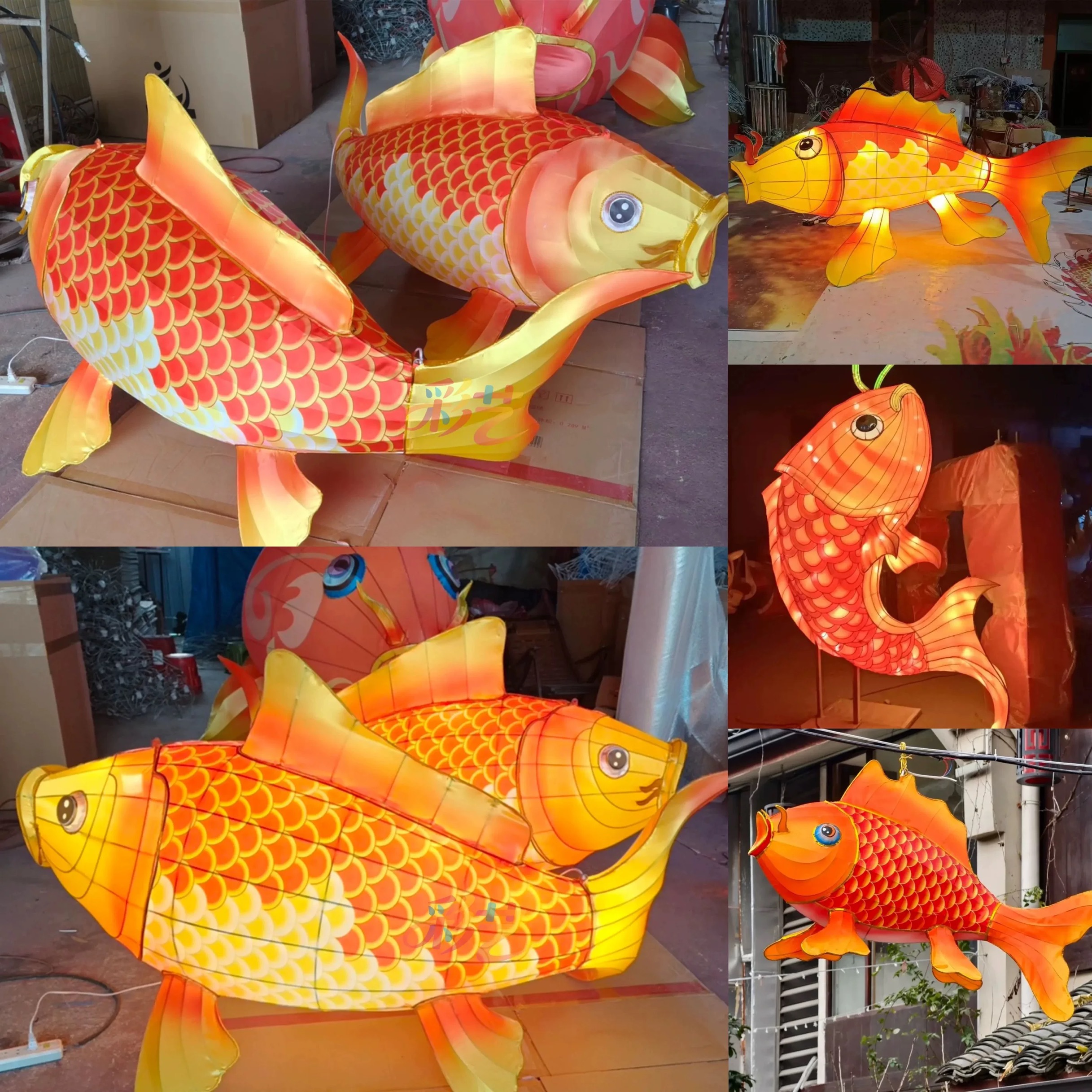 鱼灯国潮中式古风鱼灯笼吊灯