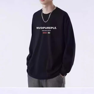 帽衫 潮牌美式 字母印花黑色卫衣男生女生连帽宽松休闲情侣款