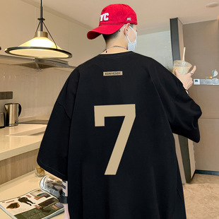 宽松纯棉t恤男短袖 内搭体恤潮牌打底衫 夏季 半袖 美式 2025年新款