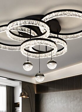 励昌客厅灯2025新款意式风极简轻奢大气全屋套餐组合吊灯中山灯具