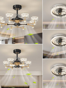 励昌家装灯饰客厅风扇灯2025新款现代北欧餐厅客厅卧室全屋风扇灯