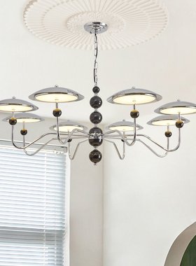 励昌法式复古客厅吊灯意式风星轨飞碟新款大厅灯高端中古餐厅灯具