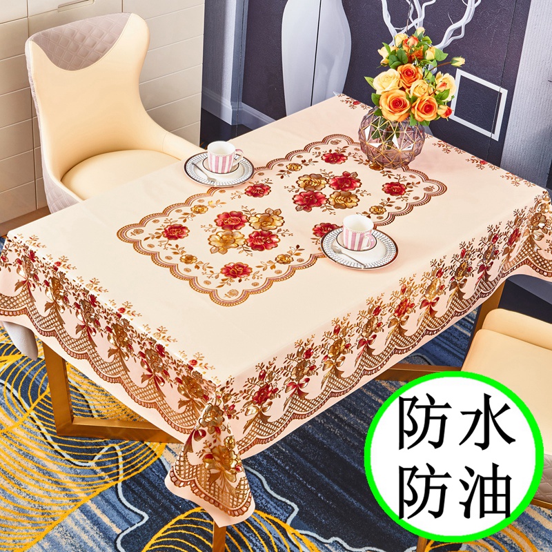 pvc防水防烫防油免洗餐桌桌布