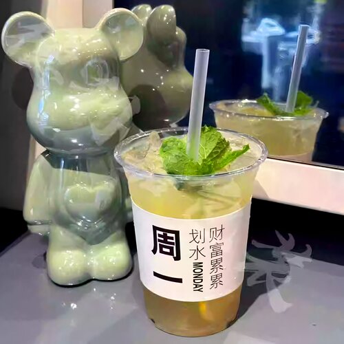 一次性咖啡杯果汁奶茶杯密封带盖