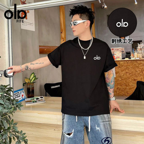 OLA CENT官网夏季刺绣学生运动透气短袖T恤男女情侣装休闲高级感