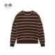 羊绒衫 衣尚 条纹套衫 女装 100%山羊绒 圆领针织衫