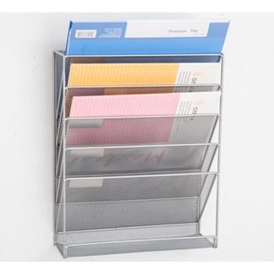 菜单篮铁艺铁艺挂墙式壁挂架A4文件架五层报刊杂志收纳架学生磁性