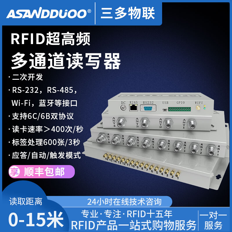 FI读写器超高频固定式远距离电子标签道读卡器仓库智能管理