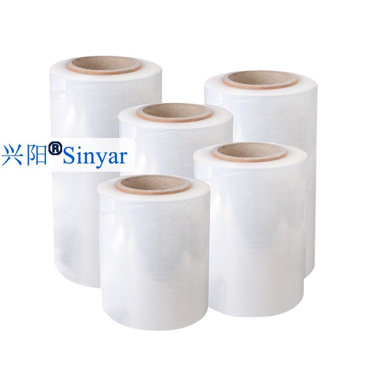 厂家供应25cm宽PE缠绕膜打包膜 透明搬家拉伸膜2kg工业加厚缠绕膜