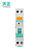 天正电气新款 漏保漏电开关断路器1P N家用C型1位宽18mm
