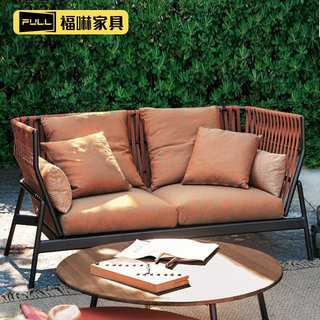 户外沙发设计师藤艺沙发创意藤编庭院阳台家具藤椅室外客厅组沙发