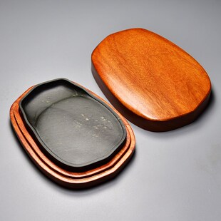 国家非遗《素功砚》手工孤品龙尾老坑砚台水舷坑S刷丝罗纹金星砚