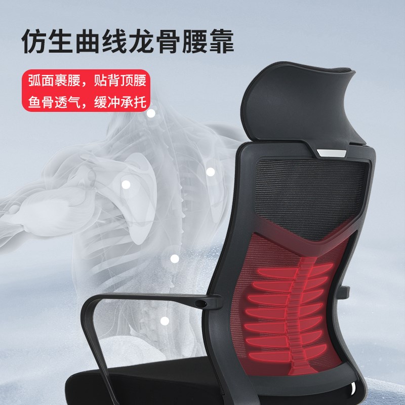 办公椅人体d工学椅护腰电脑椅家A用舒适久坐靠背椅会议椅会客椅网