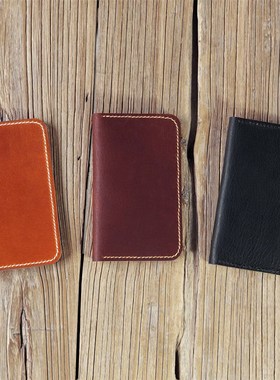 field notes记事本皮套纯手工缝纫黑色高级植鞣革FYA614S