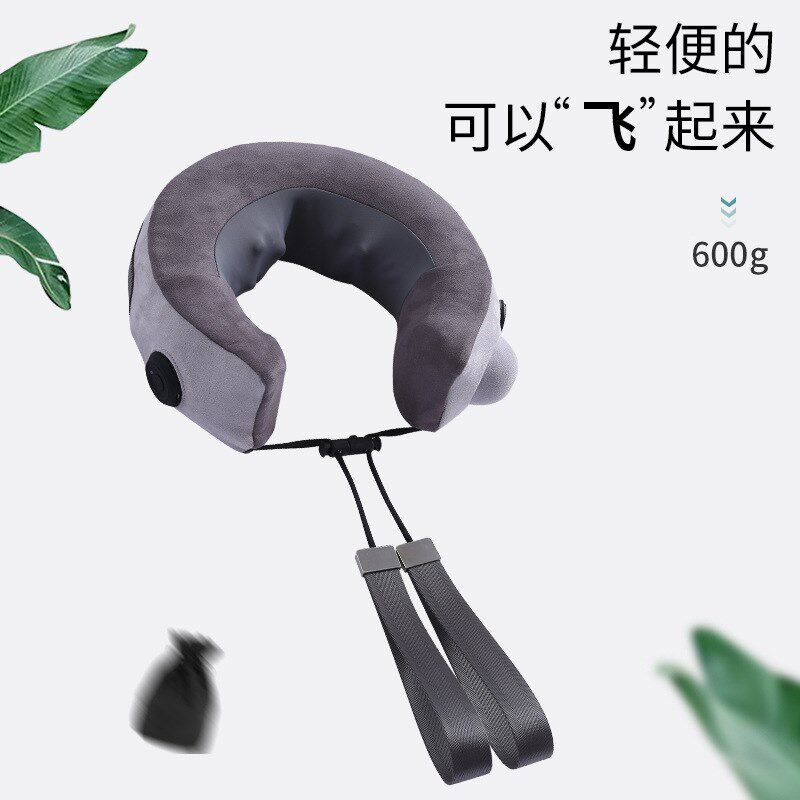按压式充b气U型按摩枕按摩器6D立体揉捏颈椎按摩仪