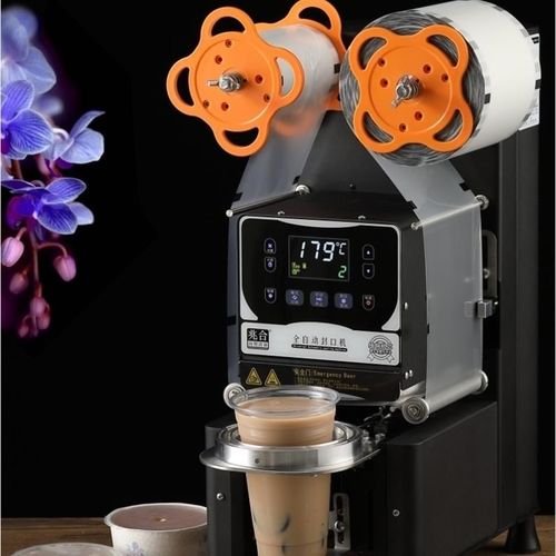 全自动封口机90/95/98/120口径奶茶豆浆店商用纸U塑膜美标110V