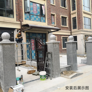 花岗岩大门柱石h球圆球围栏t围墙挡车路障球大理石风水球石墩圆石