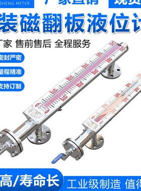 磁翻板液位计报警开关带4-20maC远传变送器浮球面板高温防腐304