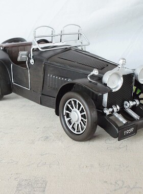 1959年款金属手工制造老爷车模型C摆件出口欧美送男孩礼物366老爷