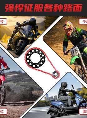 适用Betamotor 125 200 250 300摩迈士油封链V条大小齿链轮套链