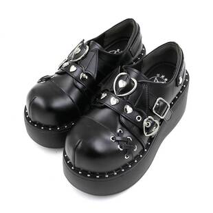 朋克单鞋女玛丽珍鞋Punk women Mary Jane shoes platform shoes