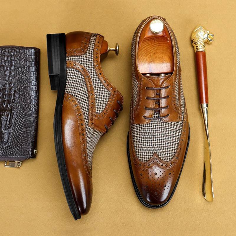 Leather Business Men Dress Shoes Bullock Casual Shoes Flats