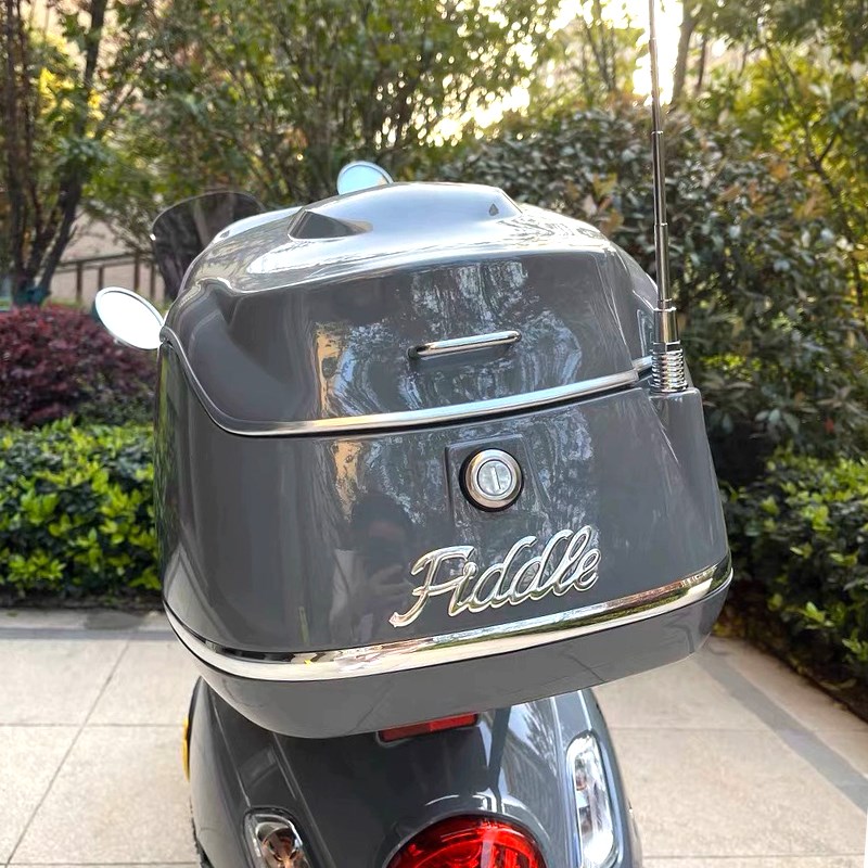 适用三阳飞度5尾箱改装踏板t摩托车fiddle150覆古载物大容量后备