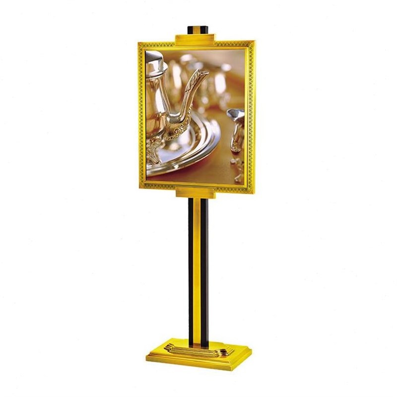 广州南方P-6h6镜金立式指示牌游乐场酒店酒楼餐厅婚宴水牌迎宾立