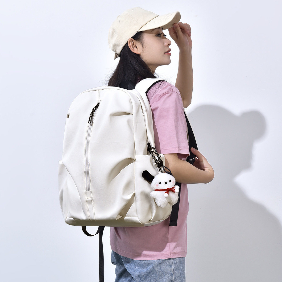 新款潮流百搭双肩包礼品印刷简约大学生书包差旅背包笔记本电脑包