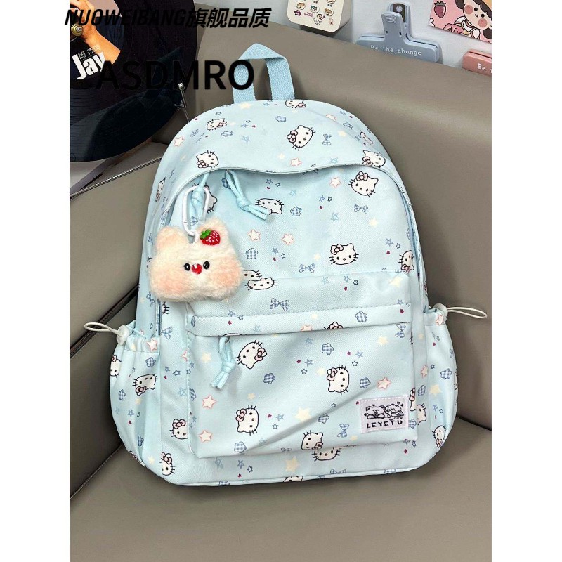 ASDMRO韩系可爱小猫书包女学生初中学生上课双肩包大容量凯蒂背包