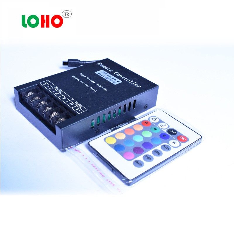 5V-24V七彩无线红外线遥制器 led七彩控制器 12V360W三路RGB遥控