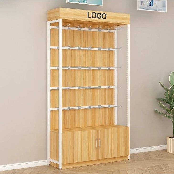 2026货架展示柜钢木置物架可调节陈列架落地简易超市多层收纳储物