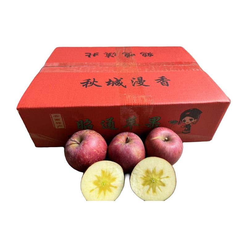 百果园云南昭通冰糖心丑苹果阿克苏甜脆多汁现摘现发新鲜水果直发