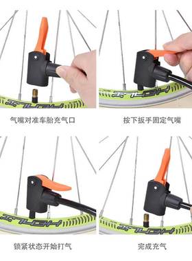 新品摩杰斯摩托迷你脚n踏高压打气机160PSI自行车汽车充气便捷式