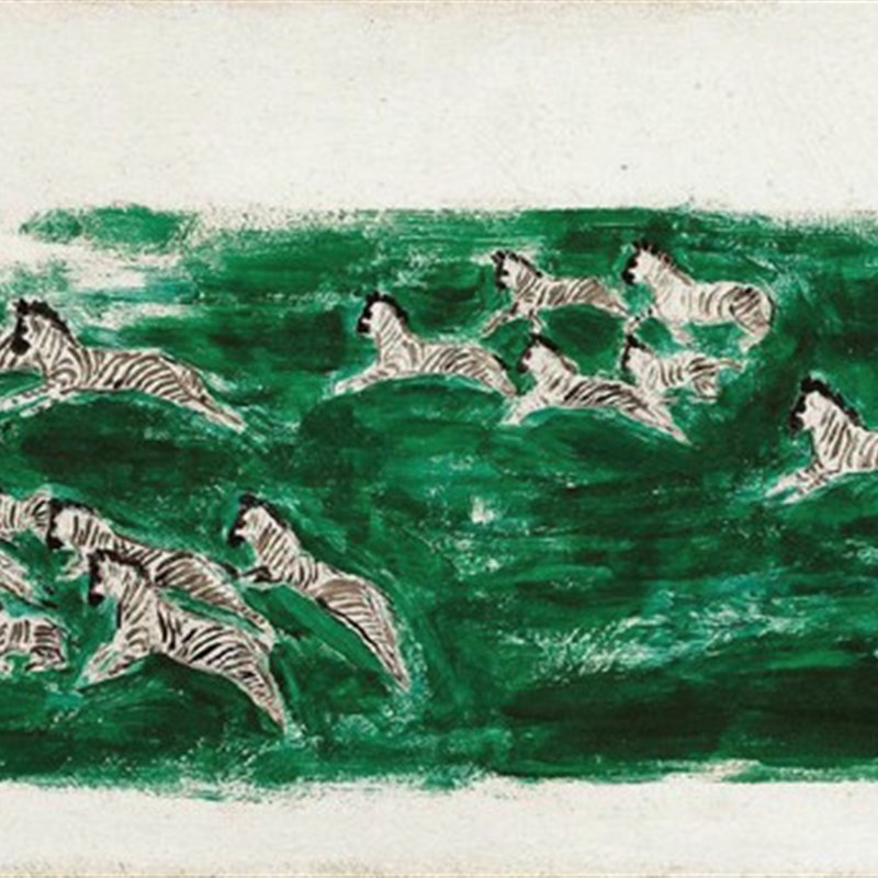 斑马油画动物挂画m客厅儿童房装饰画手绘临摹复制品中式常玉图片