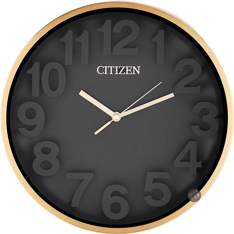 CITIZEN西铁城30.5CM直径轻奢时尚简N约客厅挂钟CC2025