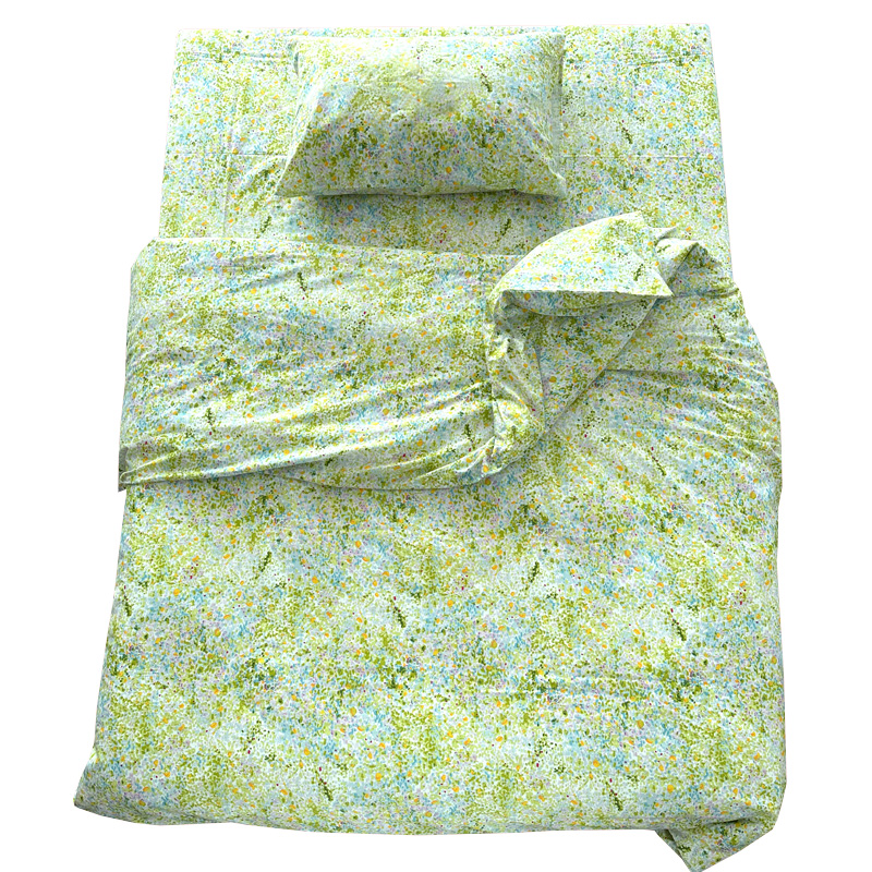 床品四件套100纯棉全棉床单v床笠1.F5m被套被罩床上用品宿舍三件