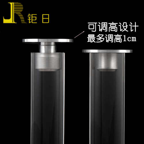 化妆桌电视柜亚克力棒高度定制 透F明可调节圆形支撑水晶柱餐台