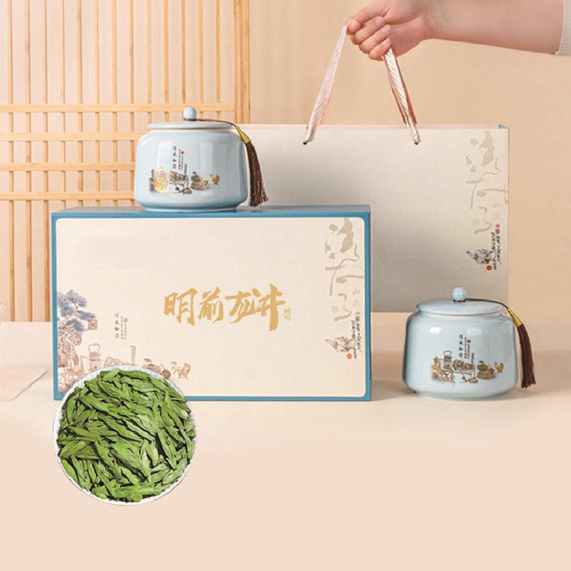 绿茶2024年新茶明前龙井茶叶高档礼盒装送长辈送礼