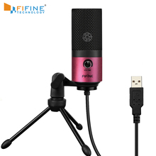 USB MIC Fifine Desktop Condenser Microphone for Videos Live