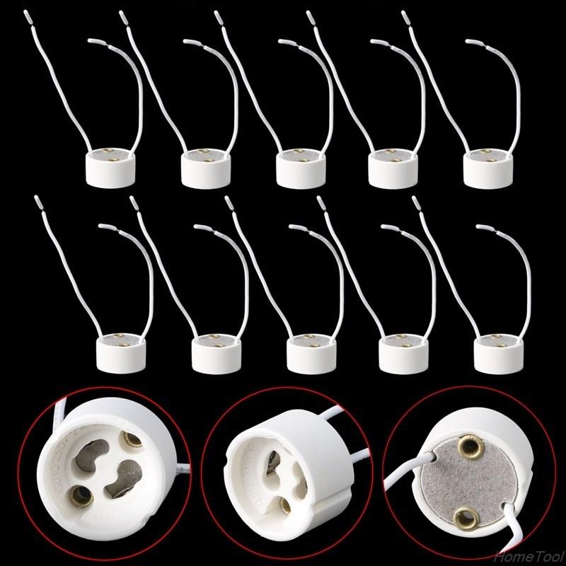 GU10 Socket LED Bulb Halogen Lamp Holder Base Ceramic Wire C