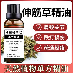 纯植物伸筋草单方精油舒缓肩颈腰腿痛草本疏经活络刮痧跌打扭伤油