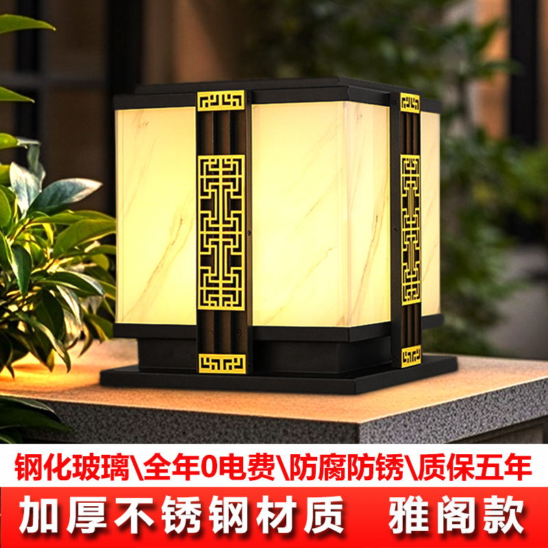 不锈钢防锈，钢化玻璃灯罩