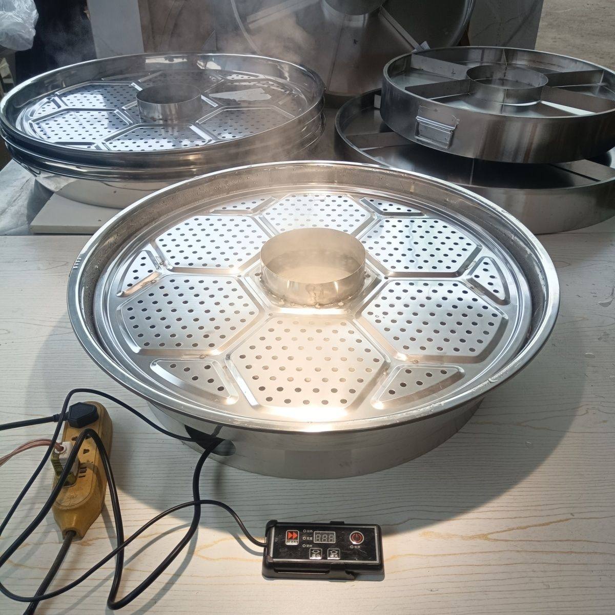 大锅卤菜加热锅热卤保温盘熟食卤味加热盘多功能卤菜摆摊大圆盘