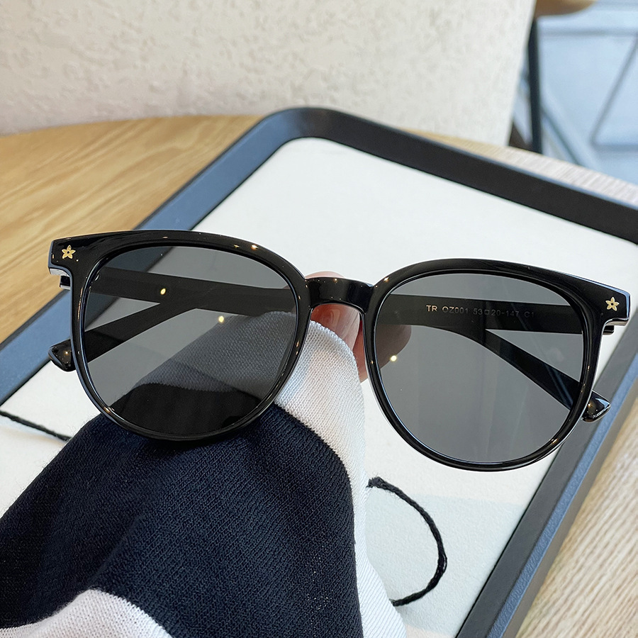 日本品质欧美时尚圆形复古1TR90偏光太阳镜女士TR90高级感墨镜男