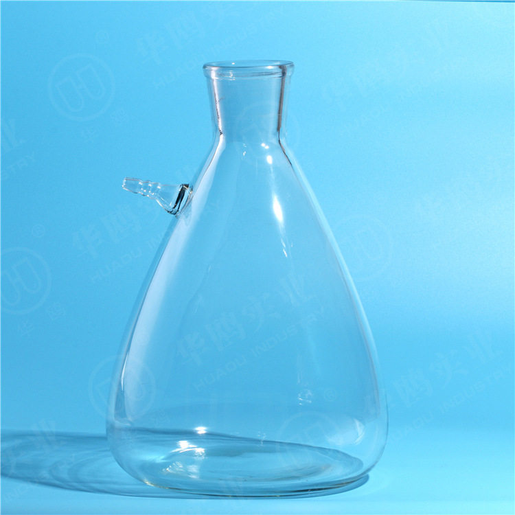 华鸥上咀过滤瓶5000ml厂家批发多规格高硼硅加厚玻璃抽滤瓶5L