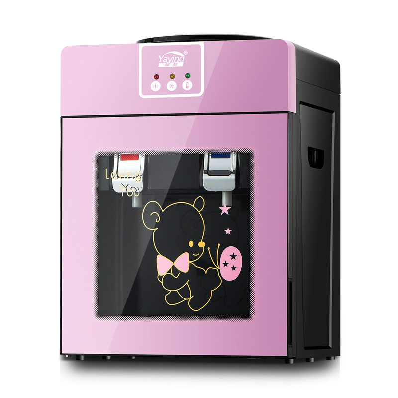 雅莹饮水机冰热台式制冷热家用宿舍迷你小型节能玻璃冰温热开水机