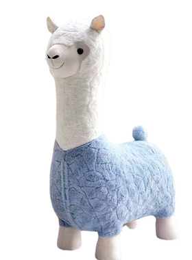 羊驼凳子板凳动物坐凳客厅大号成人椅子网红卡通客厅W装饰摆件座