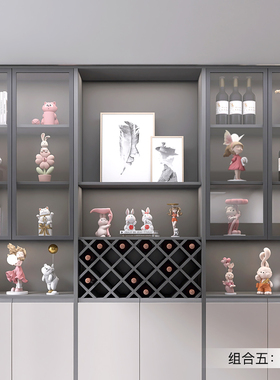 轻奢玄关摆件客厅电视柜u酒柜家居饰品办公室桌面装饰乔迁礼物